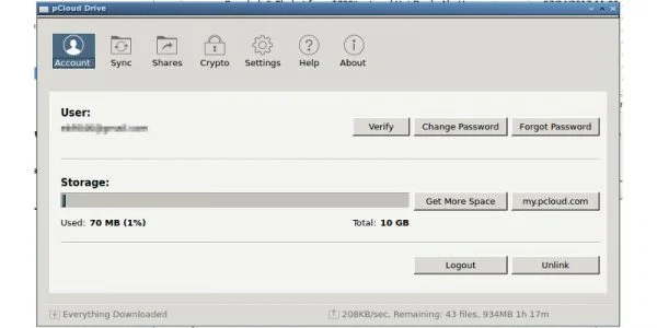 Avis pCloud - Nous l'avons testé pour vous ! 29 Stockage disponible est déjà utilisé