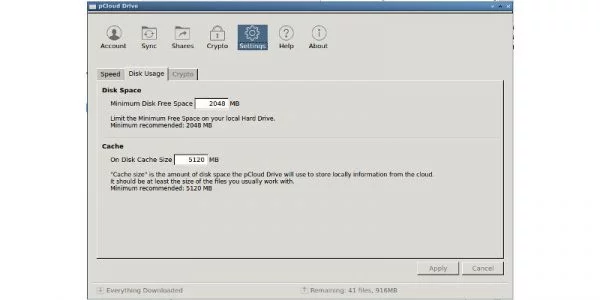 Avis pCloud - Nous l'avons testé pour vous ! 31 Limiter l'espace disque utilisé par pcloud sur votre ordinateur