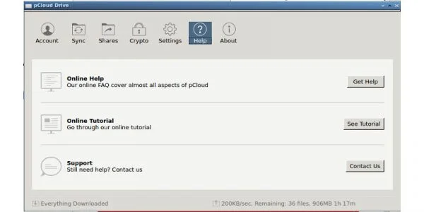 Avis pCloud - Nous l'avons testé pour vous ! 32 Section aide