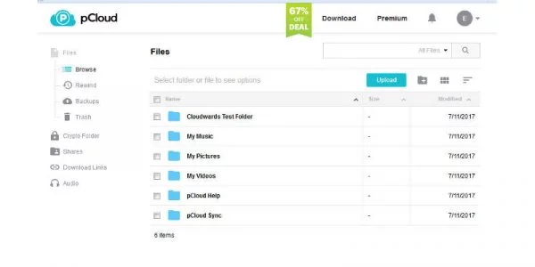 Avis pCloud - Nous l'avons testé pour vous ! 22 interface web de pcloud