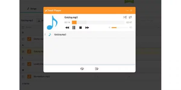 Avis pCloud - Nous l'avons testé pour vous ! 24 Lecteur audio