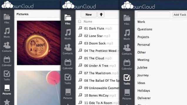 interface OwnCloud