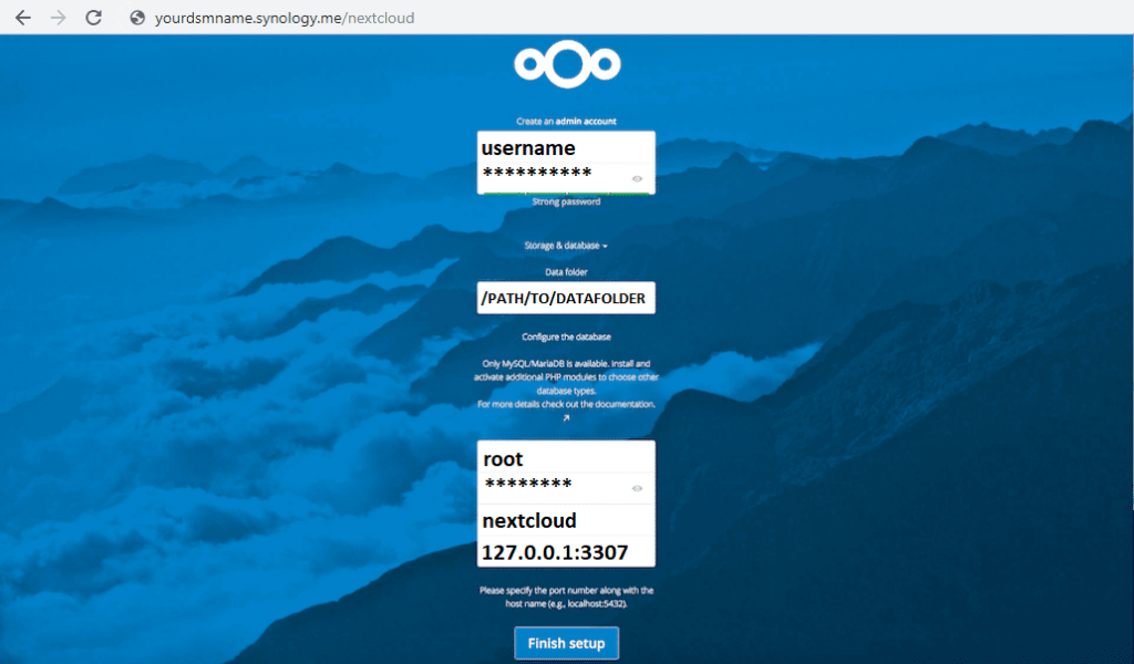 10 étapes pour installer Nextcloud sur votre Synology NAS 34 Synology Nextcloud - page d'installation