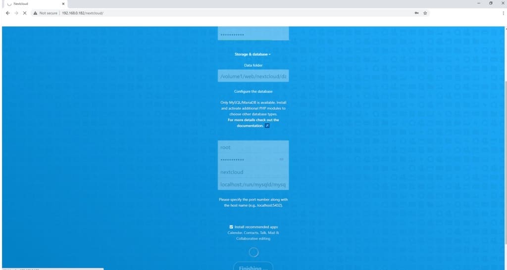 10 étapes pour installer Nextcloud sur votre Synology NAS 35 Durée de l'installation de nextcloud