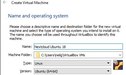 Donnez a la machine virtuelle un nom contenant le mot Ubuntu.