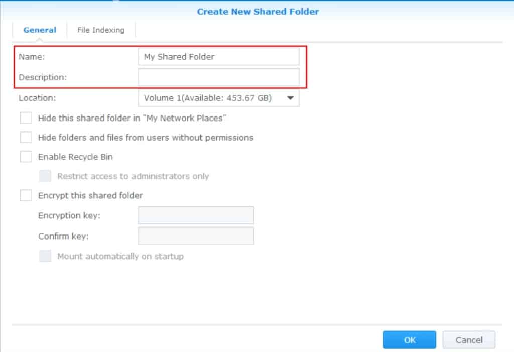 Synology : Comment créer un dossier partagé ? 15 ajouter nom description dossier partage synology