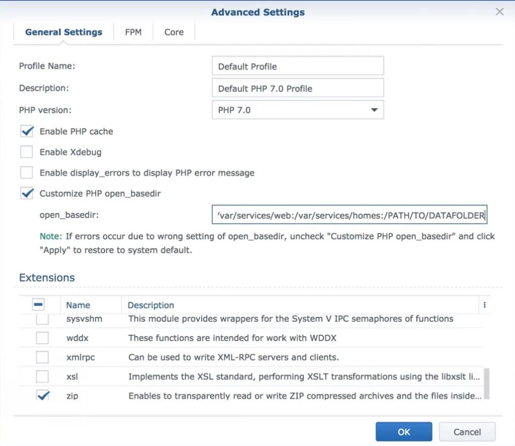 10 étapes pour installer Nextcloud sur votre Synology NAS 26 Sélectionner la version PHP désirée
