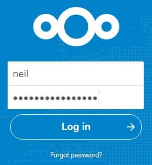 Entrez votre nom et votre mot de passe Nextcloud, puis cliquez sur Se connecter.