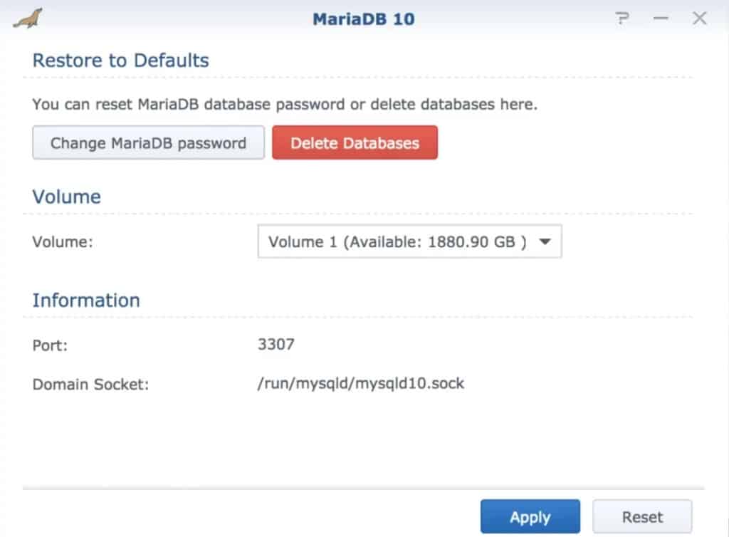 10 étapes pour installer Nextcloud sur votre Synology NAS 23 Changer le mot de passe dans mariaDb