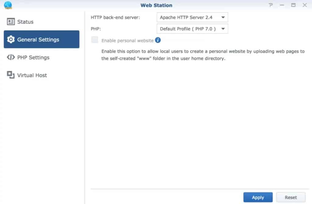 10 étapes pour installer Nextcloud sur votre Synology NAS 24 Paramètres générales - serveur virtuel