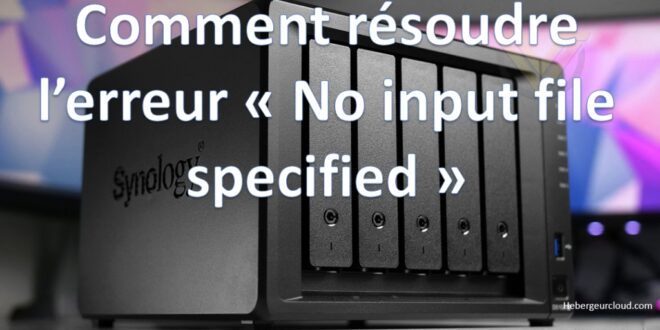 réolution probleme no input file specified