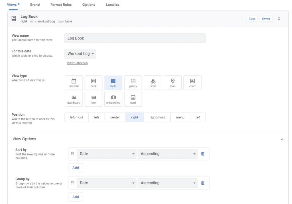 Configurez votre journal d'entraînement numérique