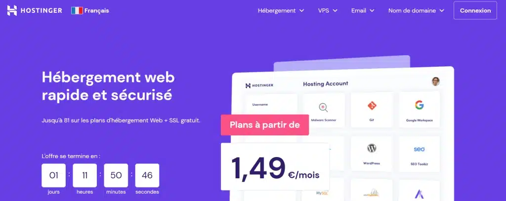 Hébergement web sécurisé : 5 hébergeurs à considérer 12 Hostinger