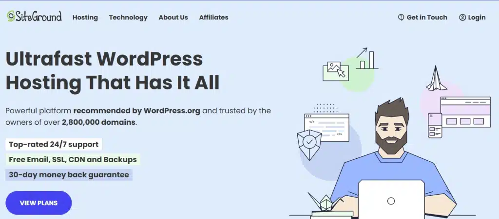Hébergement web sécurisé : 5 hébergeurs à considérer 11 Siteground